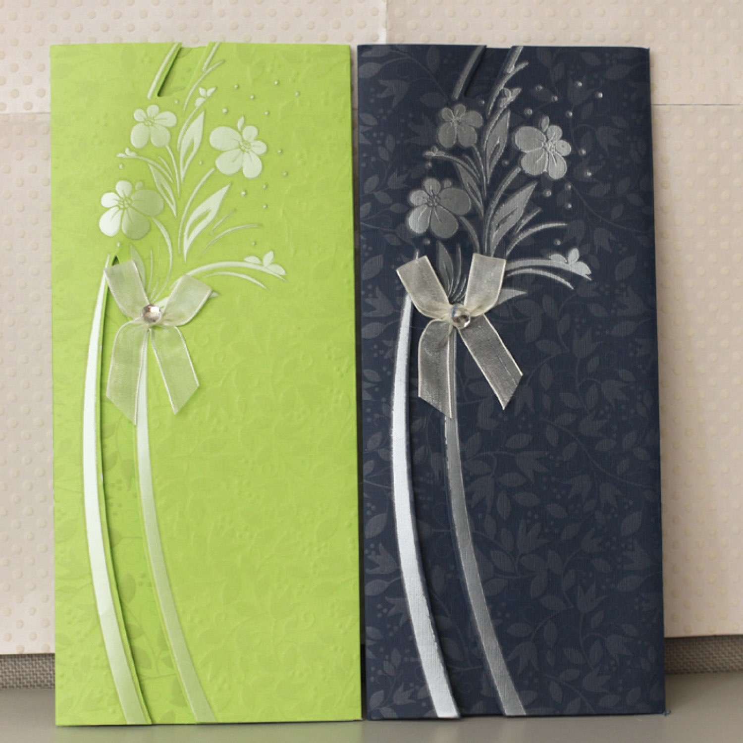 Embossing Invitation Card Thank You Card Personalized Custom Rectangle Card 